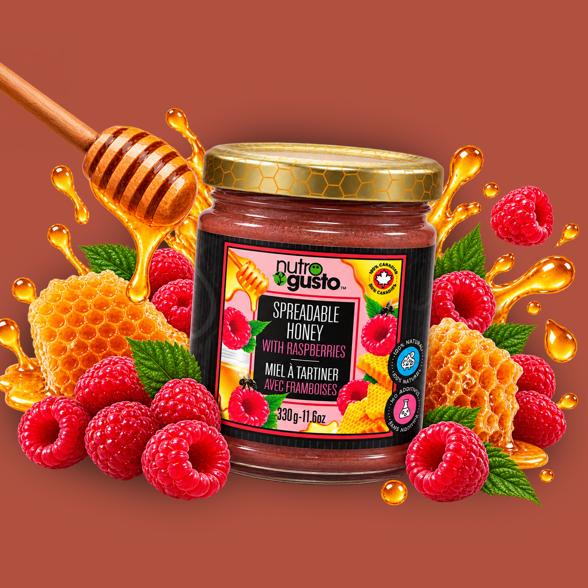 Raspberry Honey Spread 330g