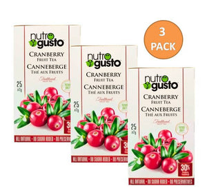 NutroGusto Cranberry Tea (Pack of 3)