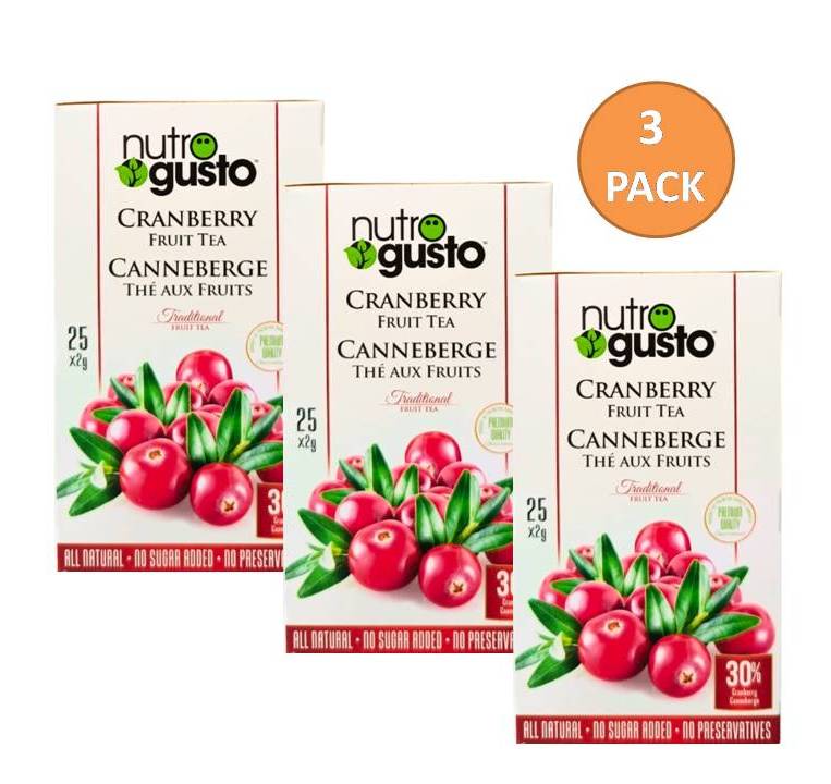 NutroGusto Cranberry Tea (Pack of 3)