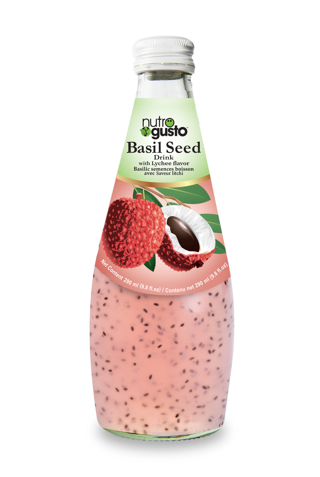 NutroGusto Basil Seed Drink with Lychee 290ml