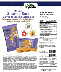 NutroGusto Original Sesame Bars Multipack 27g x 3 x 9