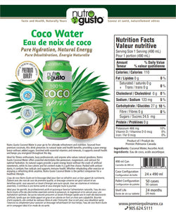 NutroGusto Coconut Water 490ml - 6 Pack