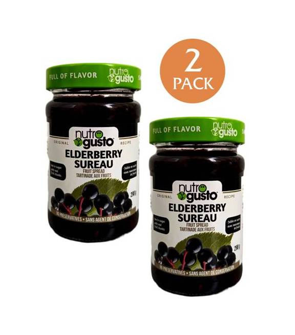 NutroGusto Elderberry Jam (Pack of 2)